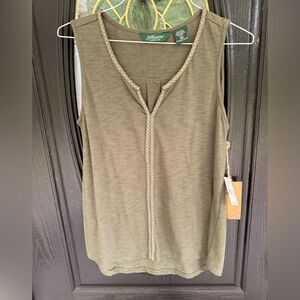 Stillwater Supply Sleeveless Top. Olive Size 2X. NWT.